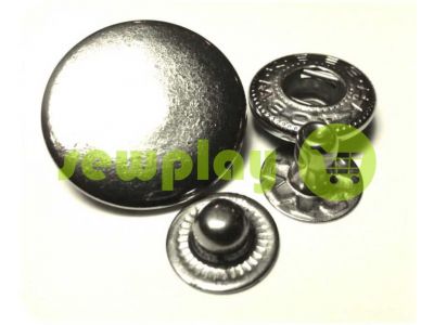 Кнопка Alfa гладкая 15 mm 17 mm 20 mm никель Китай, 50 шт арт 782