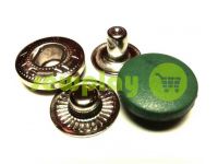 Button Alfa with black plastic cap 15 mm oxide China, 50 pcs sku 790