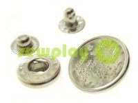 Button Alfa Print 12 mm, 15 mm, 20 mm nickel China, 50 pcs