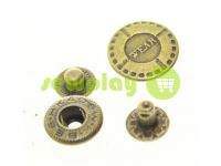 Button Alfa Wear 17 mm antique China, 50 pcs