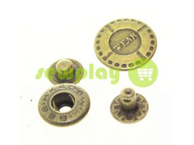 Button Alfa Wear 17 mm antique China, 50 pcs sku 794