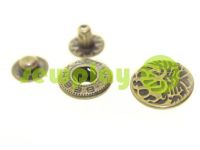 Button Alfa Abstract 15 mm antique China, 50 pcs