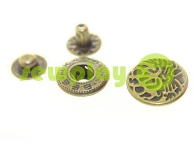 Button Alfa Abstract 15 mm antique China, 50 pcs sku 795