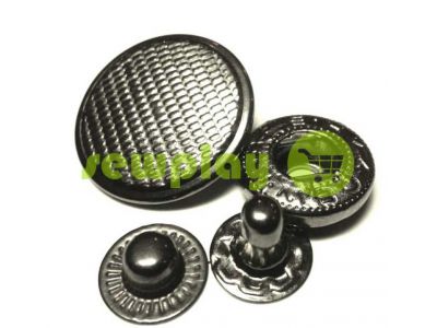 Button Alfa Corf 20 mm black nickel China, 50 pcs sku 797