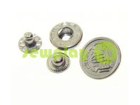 Button Alfa Blazon 17 mm black nickel China, 50 pcs