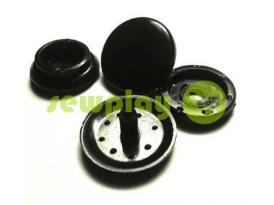 Button NEWstar №61 plastic 12,5 mm, 15 mm black Turkey, 100 pcs sku 822