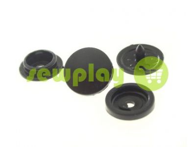 Button NEWstar №61 plastic 9,5 mm black Turkey, 100 pcs sku 826