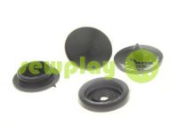 Button NEWstar №61 plastic 9,5 mm black Turkey, 100 pcs sku 826