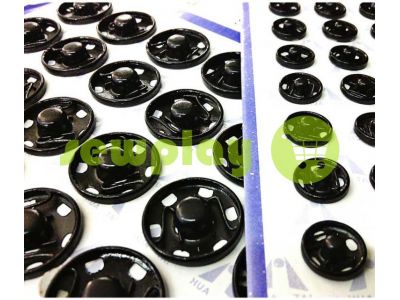 Button HuaTai Sew black metal 8,5 mm 50 pc sku 827