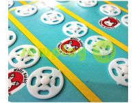 Button White Rabbit sew plastic white 8 mm - 20 mm