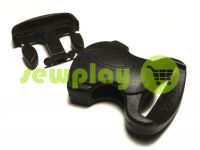 Plastic carabiner two-button two-class decorative 20 mm the black