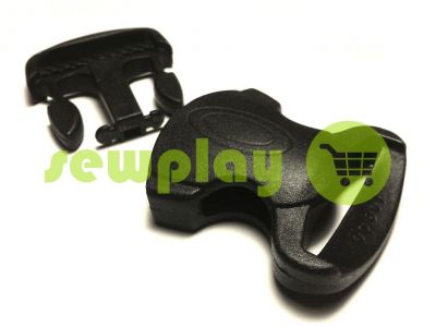 Plastic carabiner two-button two-class decorative 20 mm the black sku 851