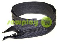 Zipper spiral type 5 on one slider 40 cm - 180 cm, black sku 1473