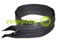 Zipper spiral type 5 on one slider 40 cm - 180 cm, black sku 1473