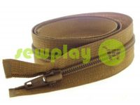 Zipper spiral type 5 on one slider 40 cm - 85 cm, brown 230 sku 1498