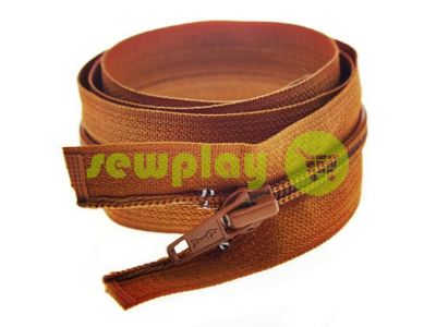 Zipper spiral type 5 on one slider 40 cm - 85 cm, brown 037 sku 1500