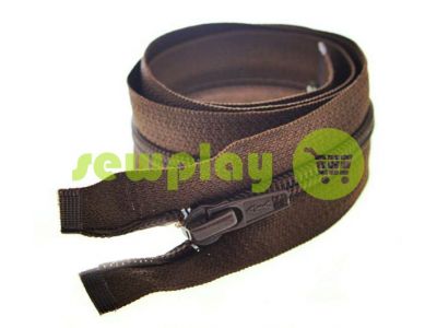 Zipper spiral type 5 on one slider 40 cm - 85 cm, brown 046 sku 1504