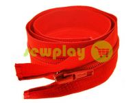 Zipper spiral type 5 on one slider 40 cm - 85 cm, red 010 sku 1508