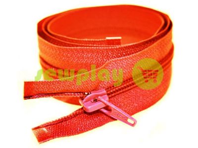 Zipper spiral type 5 on one slider 40 cm - 85 cm, red 010 sku 1508