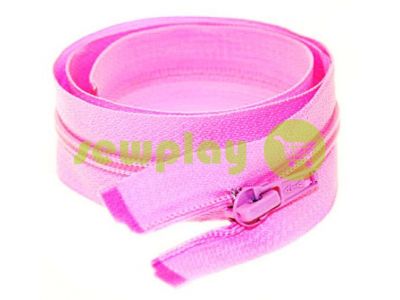 Zipper spiral type 5 on one slider 40 cm - 85 cm, pink 007 sku 1517