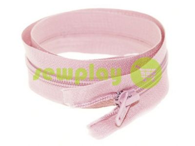 Zipper spiral type 5 on one slider 40 cm - 85 cm, pink 145 sku 1518