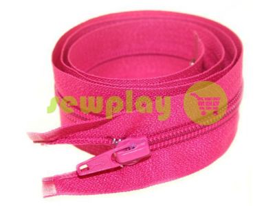 Zipper spiral type 5 on one slider 40 cm - 85 cm, pink 163 sku 1520