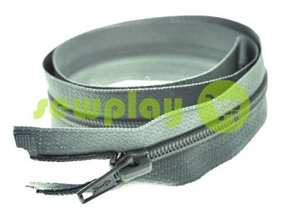 Zipper spiral type 5 on one slider 40 cm - 85 cm, gray 106 sku 1525