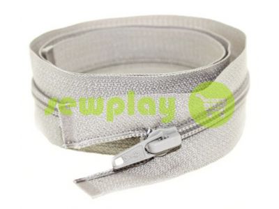 Zipper spiral type 5 on one slider 40 cm - 85 cm, gray 205 sku 1529