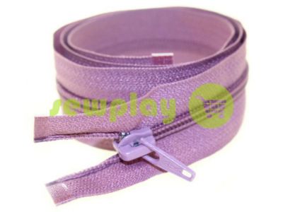 Zipper spiral type 5 on one slider 40 cm - 85 cm, purple 296 sku 1533