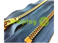 Zipper jeans YKK type 4.5, length 12 cm, 18 cm, blue sku 1544