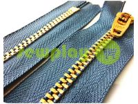 Zipper jeans YKK type 4.5, length 12 cm, 18 cm, blue sku 1544