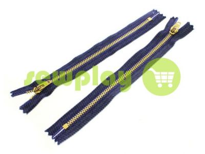 Zipper jeans YKK type 4.5, length 12 cm, 18 cm, indigo sku 1547