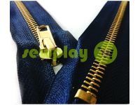 Zipper jeans type 4, length 18 cm, darkblue, gold teeth sku 1549