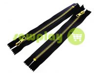 Zipper jeans type 4, length 18 cm, black, gold teeth sku 1550