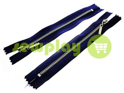 Zipper metal pocket type 4, length 16 cm, darkblue, nickel teeth sku 1553