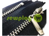 Zipper metal pocket type 4, length 19 cm, black, nickel teeth sku 1554