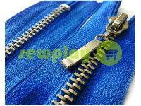 Zipper metal pocket type 4, length 16 cm, blue, nickel teeth sku 1558