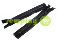 Zipper metal pocket type 5, length 16 cm, black, antique teeth sku 1561