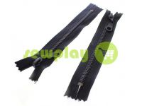 Zipper metal pocket type 5, length 16 cm, black, antique teeth