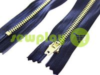 Zipper jeans type 5, length 18 cm, dark blue, nickel teeth sku 2712