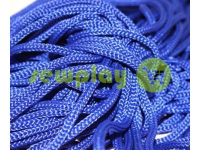 Cord for clothes 5 mm hollow, color blue 065 sku 1597