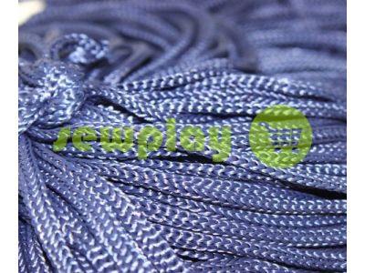 Cord for clothes 5 mm hollow, color dark blue 071 sku 1599