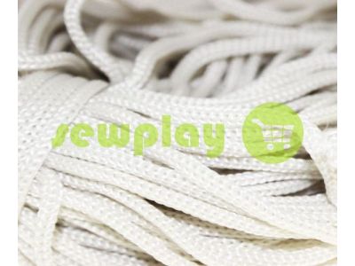 Cord for clothes 5 mm hollow, color white sku 1604