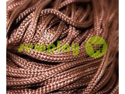 Cord for clothes 5 mm hollow, color brown 041 sku 1605