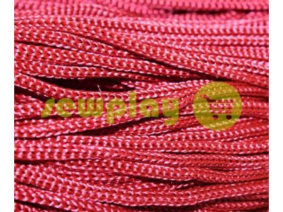 Cord for clothes 5 mm hollow, color red 011 sku 1613