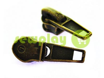 Slider standard for spiral zipper type 7 antique sku 434