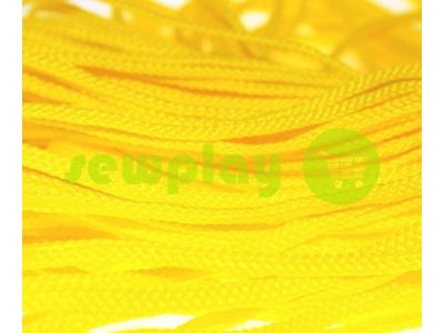 Cord braided flat 7mm, color yellow sku 1636