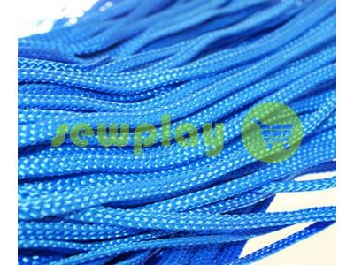 Cord braided flat 7mm, color blue sku 1637