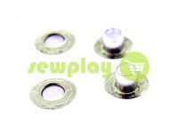 Luvers steel no ring "Relief" 5 mm, color nickel, 50 pcs sku 1654