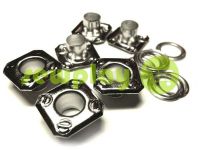 Luvers steel ring "Square 11 mm" 5 mm, color nickel, 50 pcs